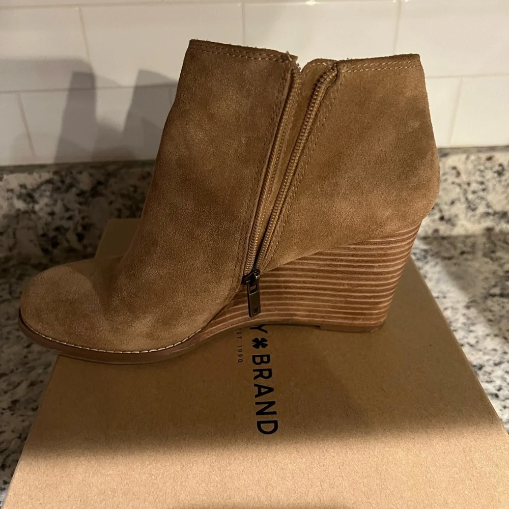 Lucky Brand Suede Wedge Booties - Picture 5 of 10
